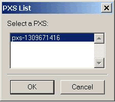 WxPxsControl Select PXS Dialog