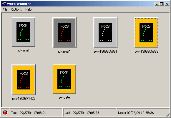 Sample wxpxsmonitor display